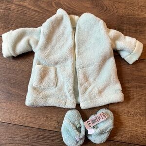 American Girl Doll robe and shoes.  All like new and great condition